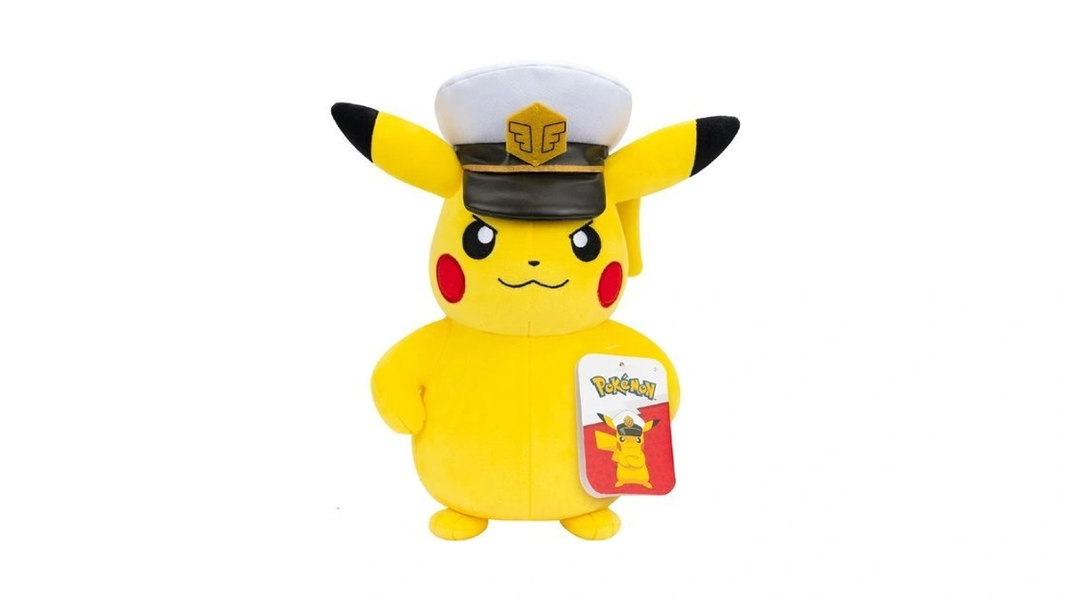 Pokemon Captain Pikachu Plush - 8-inch Soft Plush With Captain’s