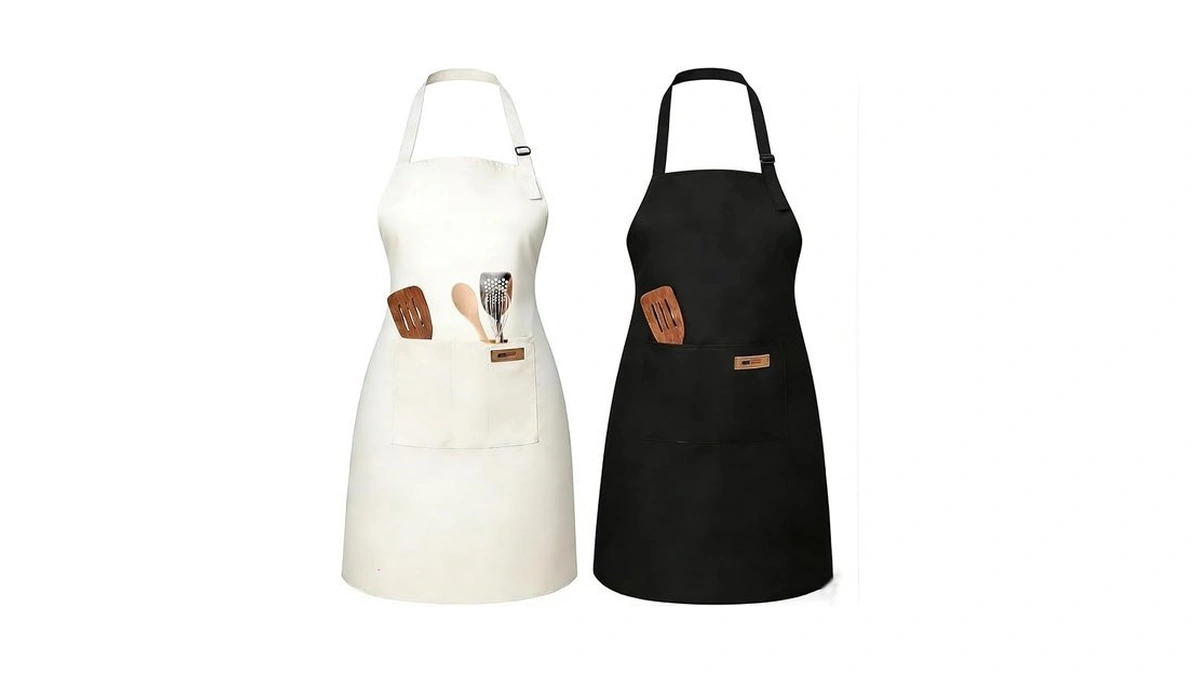 Ziurfys 2 Pack Adjustable Kitchen Apron Cooking Apron For Women