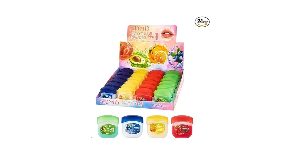 24-pack Lip Balm Bulk Assorted Fruit Lip Care Products Set