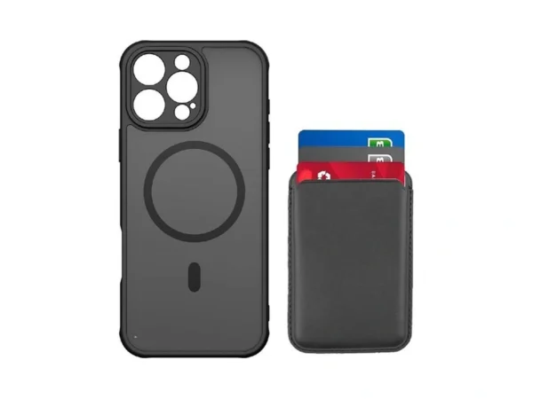 Mooyaacase Magnetic Wallet For Iphone 16 Pro Max Case Black,