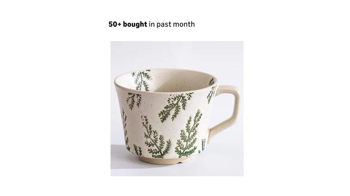 Tvvtuww Ceramic Mug 1pcs, 11oz - Vintage Coffee Mug, Pottery