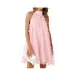 Gleeneat Womens Summer Halter Bridal Shower Cocktail Short Wedding Guest