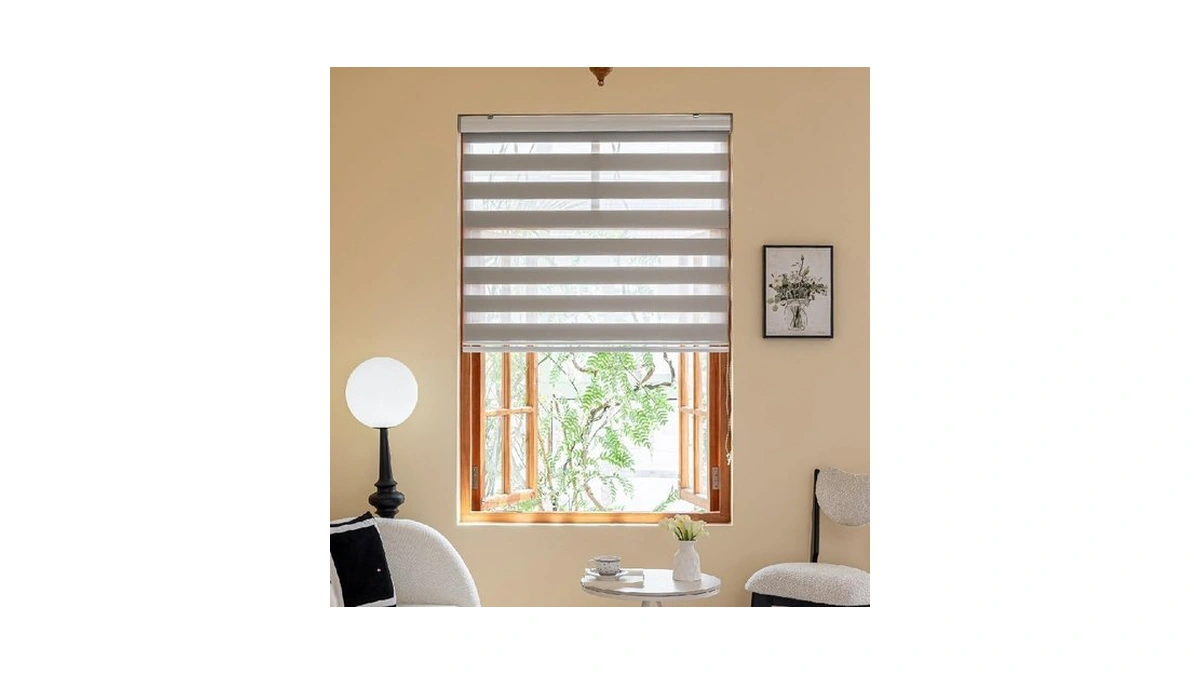 Zebra Blinds For Windows, Roller Light Filtering Control Semi Sheer