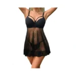 Avidlove Sheer Lace Babydoll Dress Lingerie For Women Sheer Mesh