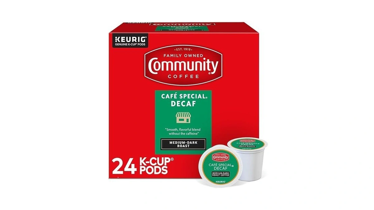 Community Coffee Cafe Special Decaf 24 Count Coffee Pods, Medium