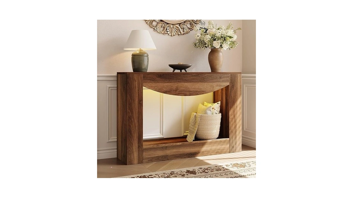 Knoworld Farmhouse Console Table, 47 Inches Entryway Console Table With