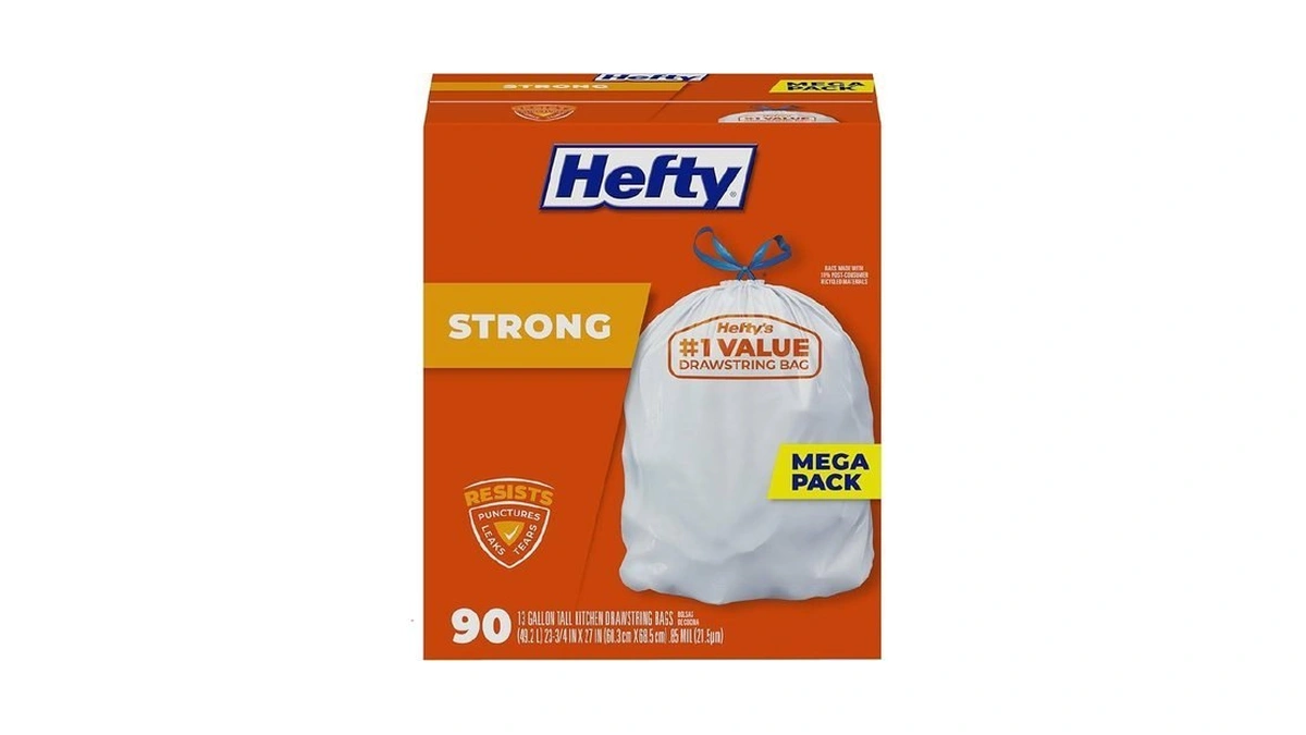 Hefty Strong 13 Gallon Trash Bags, Tall Kitchen Trash Bags,