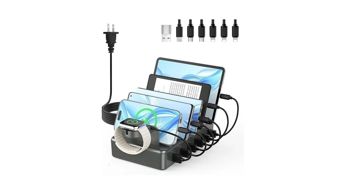 Creative Design 50w Fast Charging Station, 6 Port Apple Charging