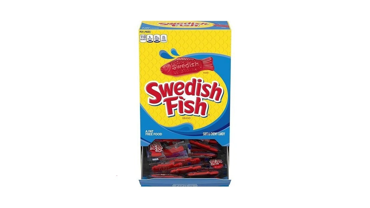 Swedish Fish Individually Wrapped Soft & Chewy Gummy Candy, Bulk