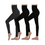 Triunion 3 Pack Thermal Fleece Lined Leggings Women High Waisted