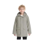 Solocote Kids Rain Jacket Hooded Lined Rubber Raincoats For Girls