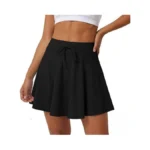 Caracilia Women's Athletic Tennis Skort, Drawstring High Waisted Built-in Shorts,