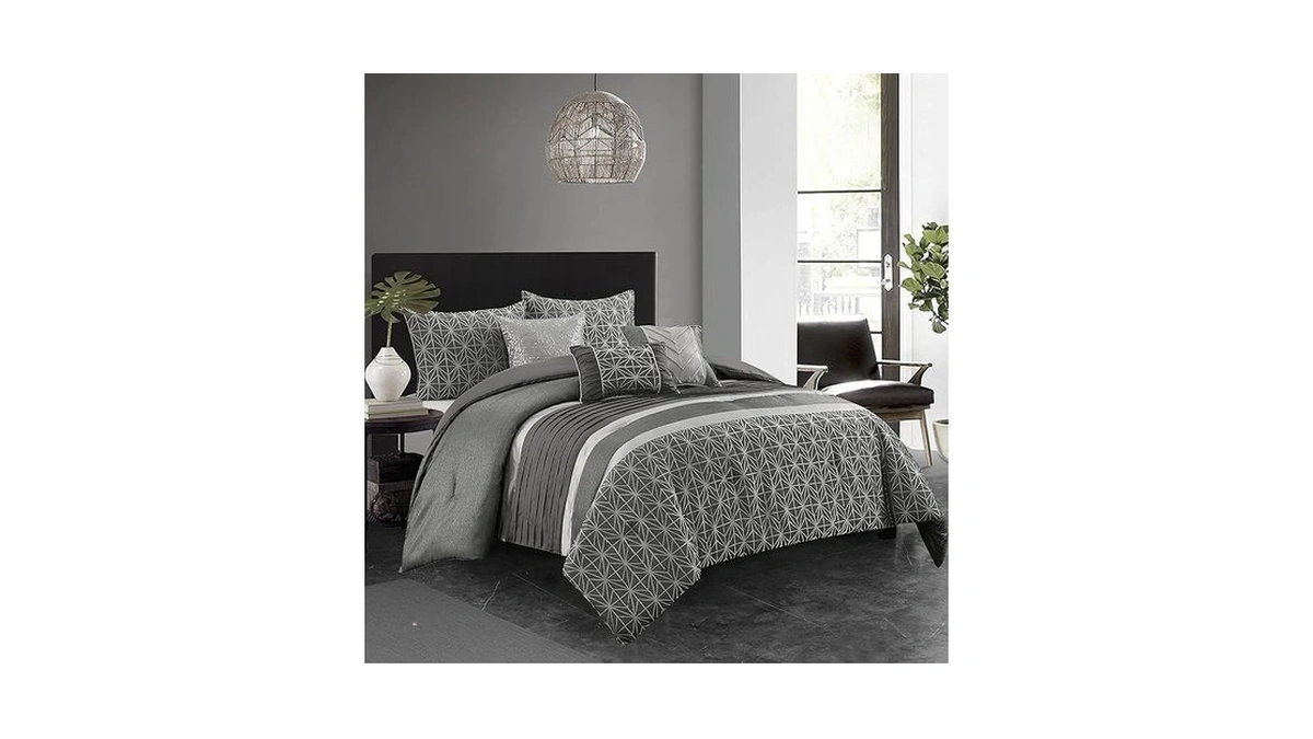 Stratford Park Geometric 6 Piece Comforter Bedding Set For Man,