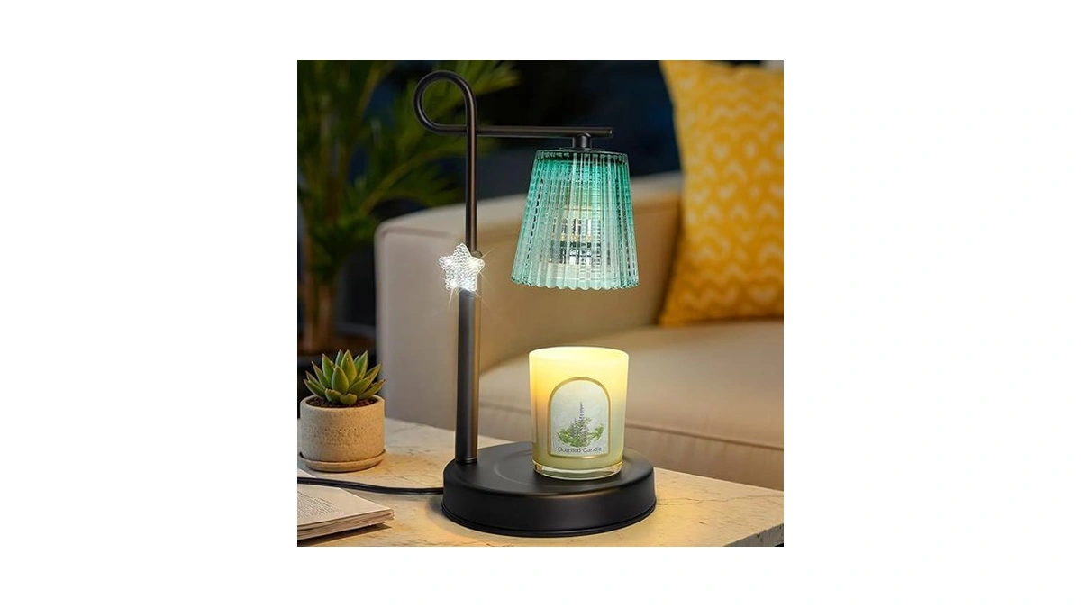 Ivvahholao Candle Warmer Lamp With Timer Dimmer, Adjustable Height Wax