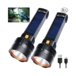 Queena 2 Pack Led Rechargeable Flashlight - 100000 Lumens Super