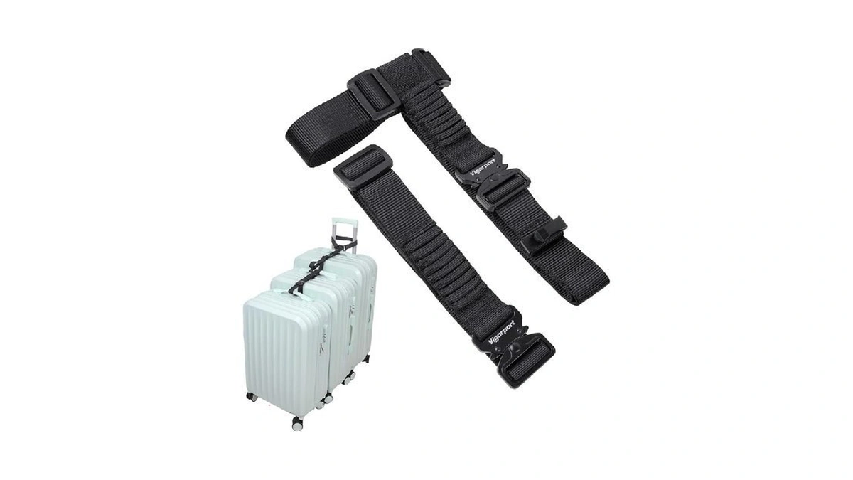 Vigorport Luggage Straps, Metal Luggage Connector Straps For Suitcases, Stretchable