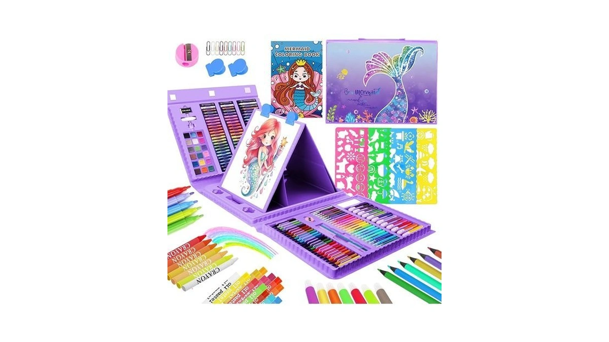 Homicozy Art Supplies For Kids Ages 4-12,mermaid Drawing Sets Art