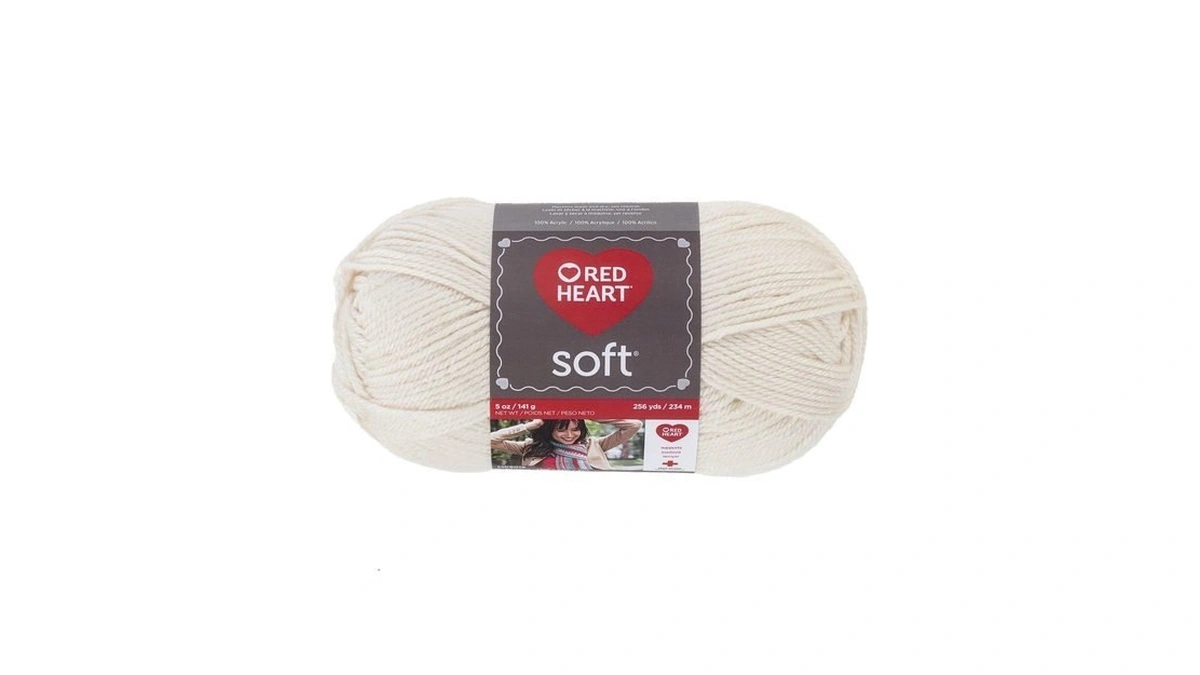 Red Heart Soft Yarn, Off-white