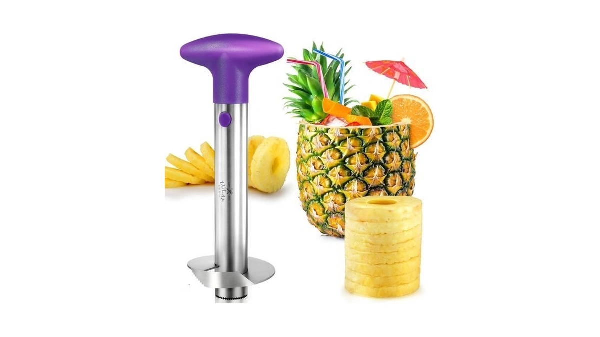 Zulay Kitchen Stainless Steel Pineapple Corer & Slicer – Heavy