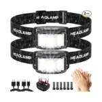Headlamp Rechargeable,2 Pack 2000 Lumen Super Bright Led Headlamp,16 Modes