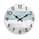 Kecyet Wall Clock Silent Non-ticking Wooden Clocks Battery Operated 8