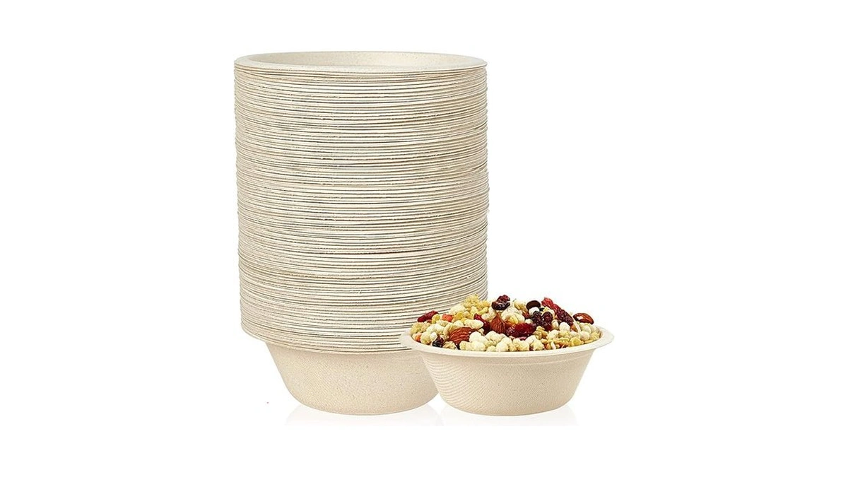 Ecolipak 12 Oz Paper Bowls, [150-pack] Compostable Paper Bowls Bulk,