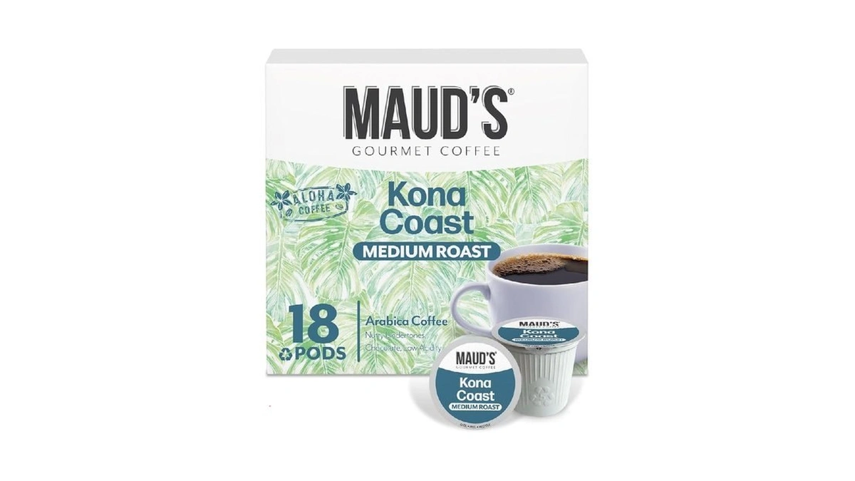 Maud's Kona Coffee Pods, 18 Ct, Medium Roast Coffee In