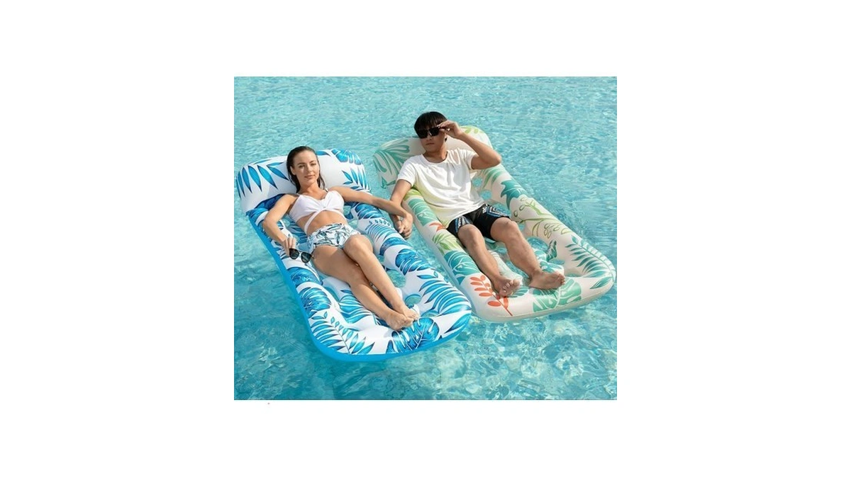 Jasonwell Inflatable Pool Float Lounge - 2 Pack Floaties Rafts
