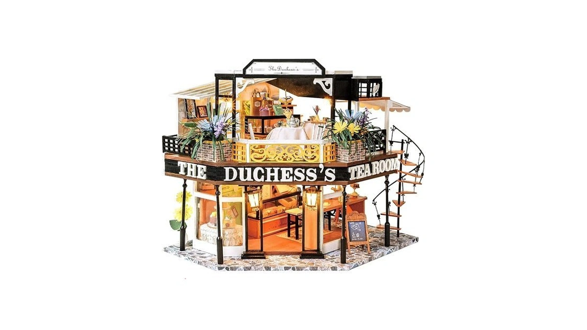 Cutebee Dollhouse Miniature With Furniture, Diy Wooden Dollhouse Kit Plus