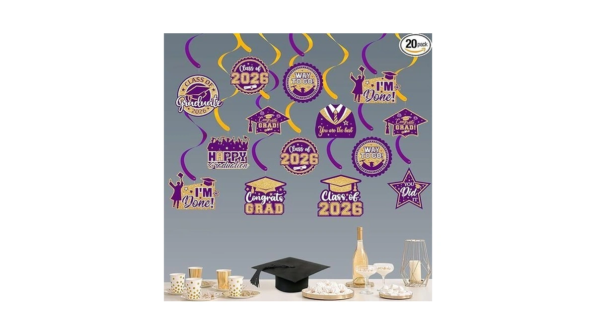 20 Pack Graduation Party Decorations 2026 - Congrats Grad Hanging