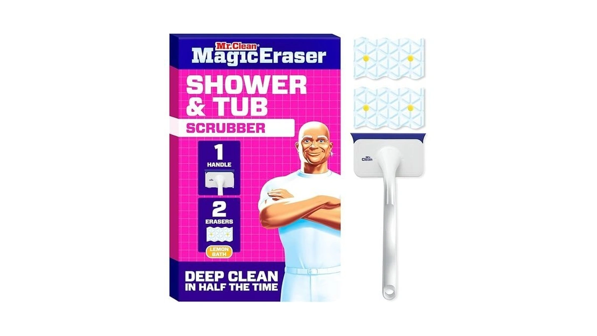 Mr. Clean Magic Eraser Shower & Tub Scrubber, Bathroom Cleaner,