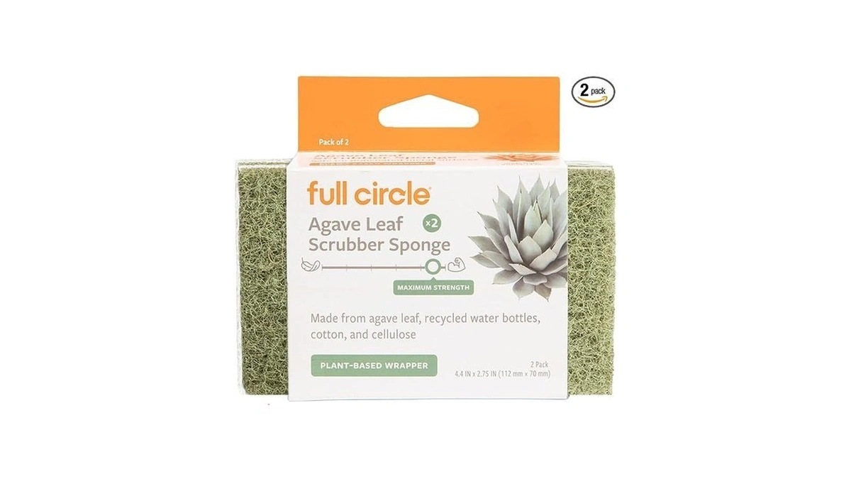 Full Circle Heavy Duty Scrubber Sponge – Robust Agave Leaf