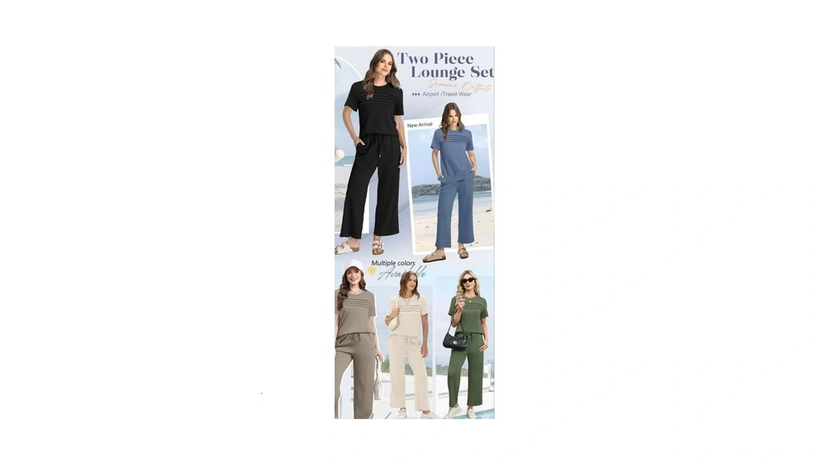 Wiholl Summer Vacation Outfits For Women 2 Piece Sets Short