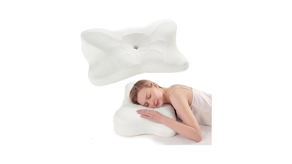 Kmfurnila Ergonomic Cervical Neck Pillow, Memory Foam Pillow For Neck