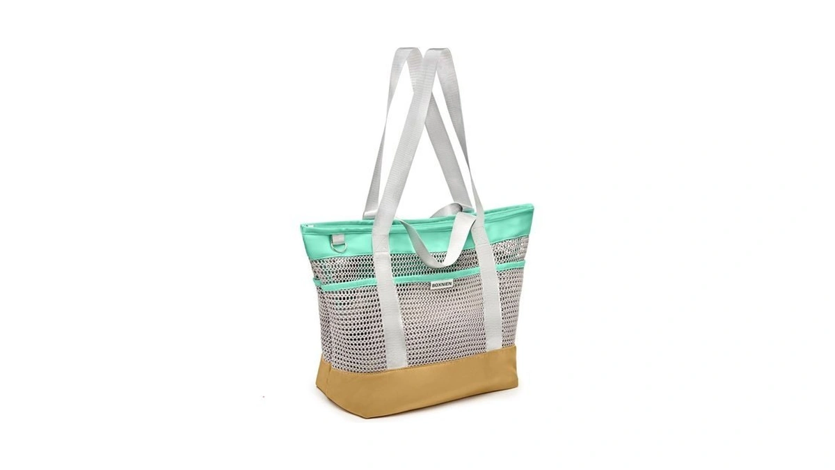 Boxnien Mesh Beach Bag For Women - Xxl 28l Foldable