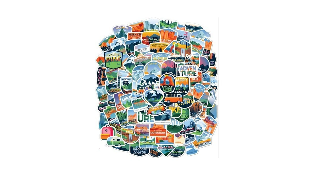 Carson Dellosa 100 Adventure Time Vinyl Stickers, Waterproof Decals For