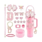 Hpebl 17pcs Pearls Light Pink For Stanley Cup Accessories Set