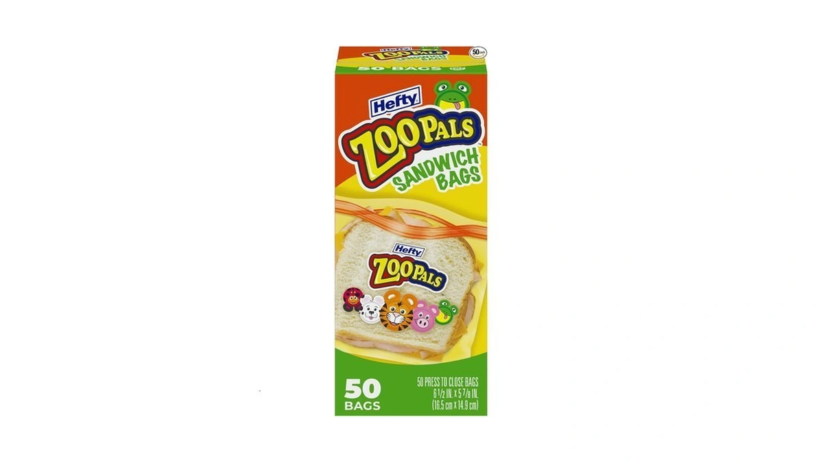 Hefty Zoo Pals Sandwich Bags 50ct