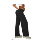 Yzmjafu Women’s Yoga Pants, Seamless Front Design Mid Waisted Athletic