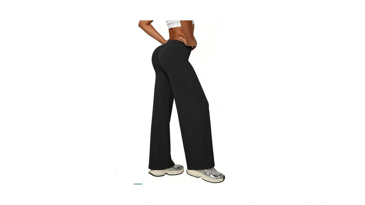 Yzmjafu Women’s Yoga Pants, Seamless Front Design Mid Waisted Athletic