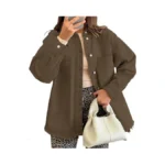 Fairbeauty Women’s Denim Shacket Long Sleeve Button Down Shirts Western