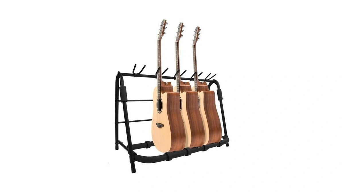 Pearington Multi-folding Guitar Stand And Rack, Holds 5 Acoustic, Electric,