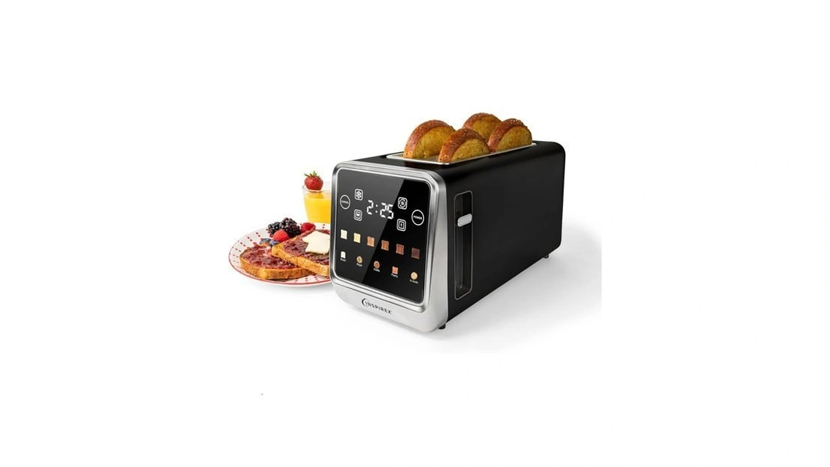 Inspirex Touch Screen Toaster - 4 Slice, 2 Extra Long