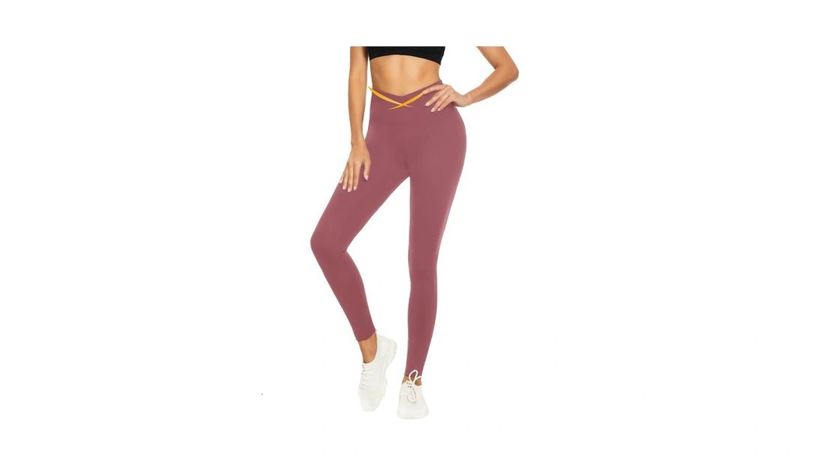 V Cross Waist Leggings For Women-tummy Control Soft Workout Running