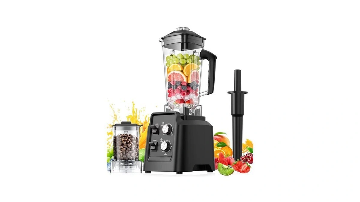 Blender, 1800w Blender With Grinder - 6-blade Professional Smoothie Blenders