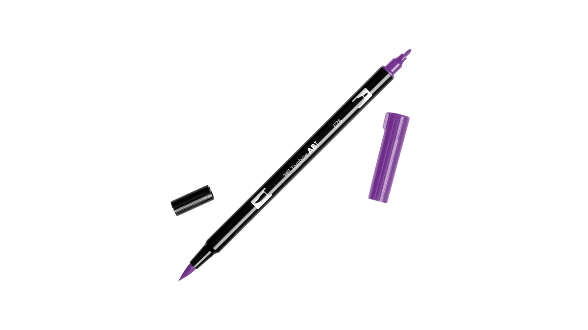 Tombow Dual Brush Pen Art Marker, 676 - Royal Purple,
