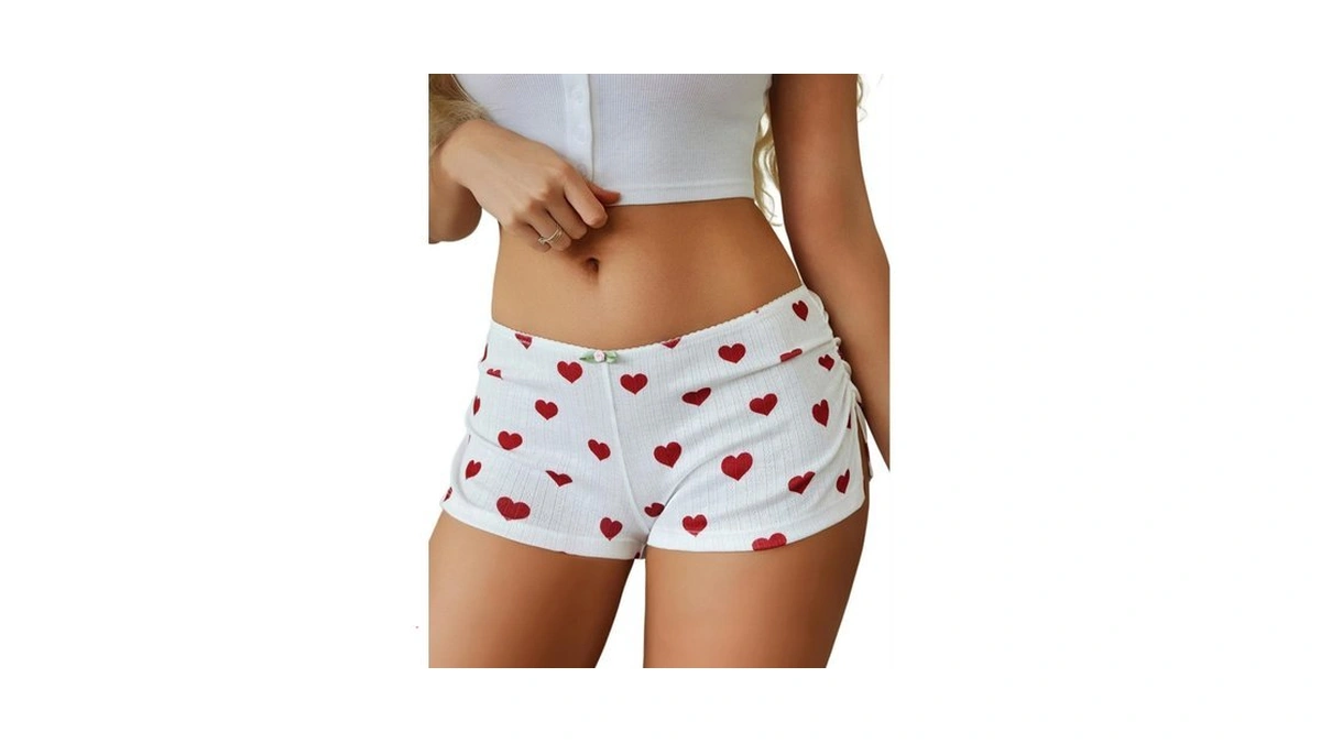 Avidlove Cute Micro Pajamas Shorts For Women Low Rise Side