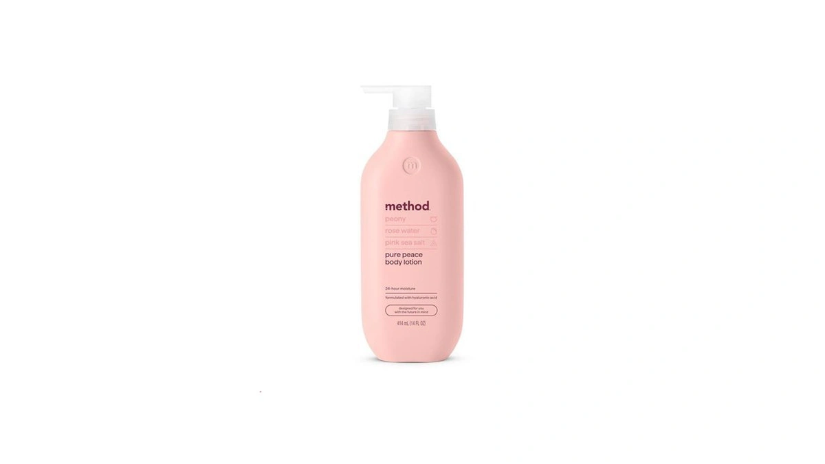 Method Body Lotion, Pure Peace, Rose Water, Peonies + Pink