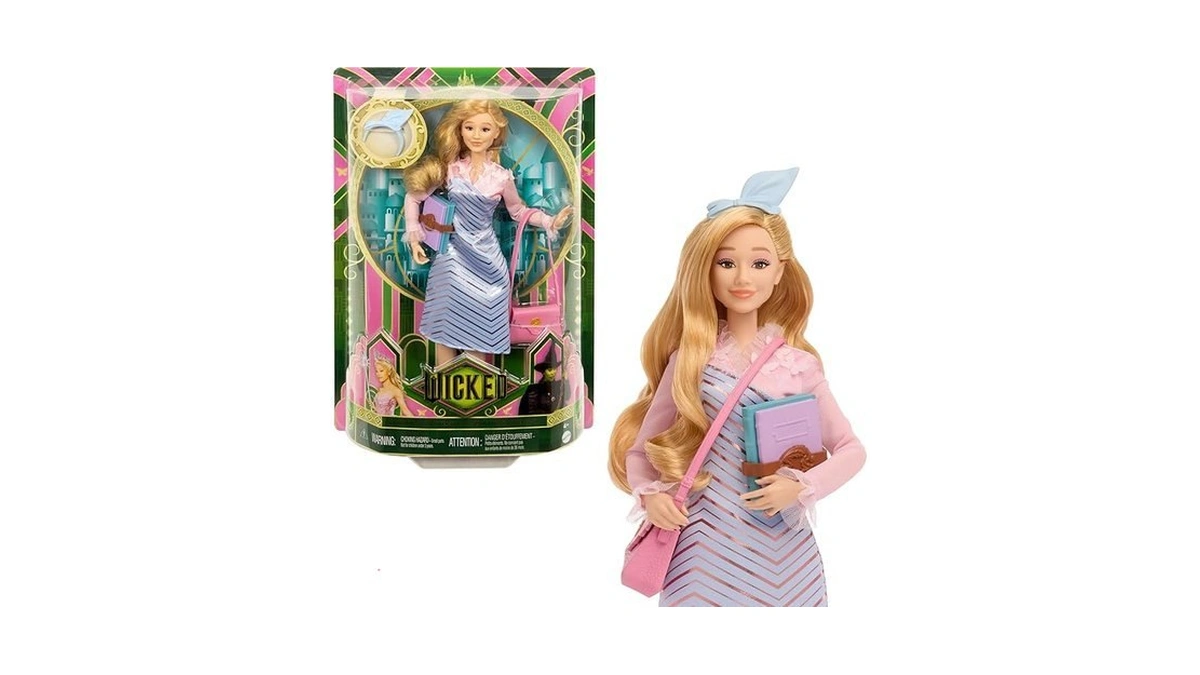 Mattel Universal Wicked Glinda Fashion Doll & Accessories With Styled
