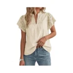 Grace Karin Womens Lace Short Sleeve Tops Summer Dressy Casual